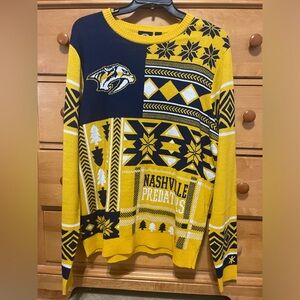 Nashville Predators Christmas Sweater XL